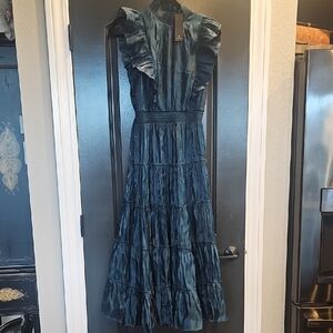 Lulus Organza Tiered Midi Dress